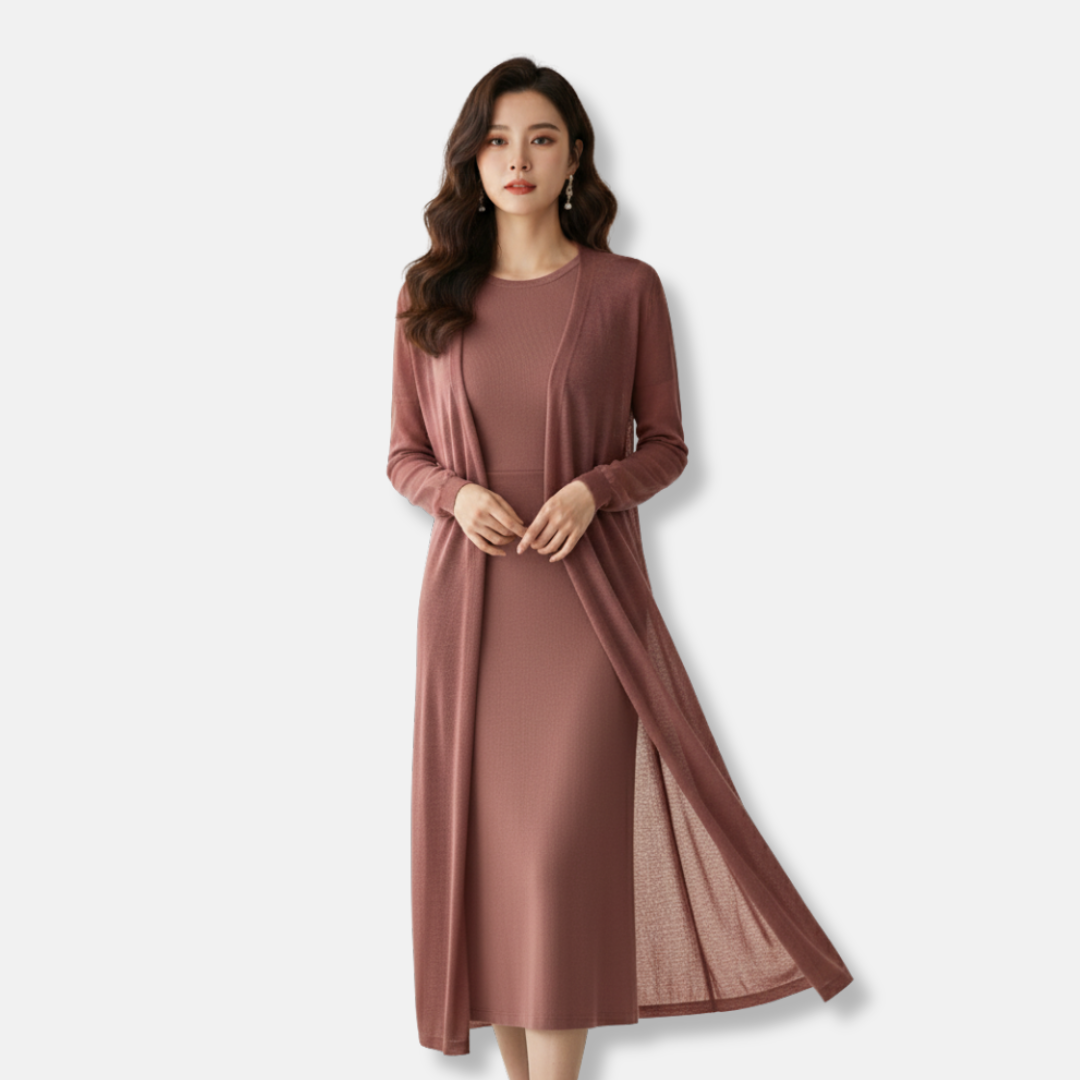 Rosie Lightweight Maxi Cardigan | Open Front Relaxed Fit Cardigan