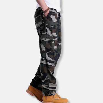 Men’s Pants - Cotton Blend - Loose Fit - Straight Leg - Cargo Pockets