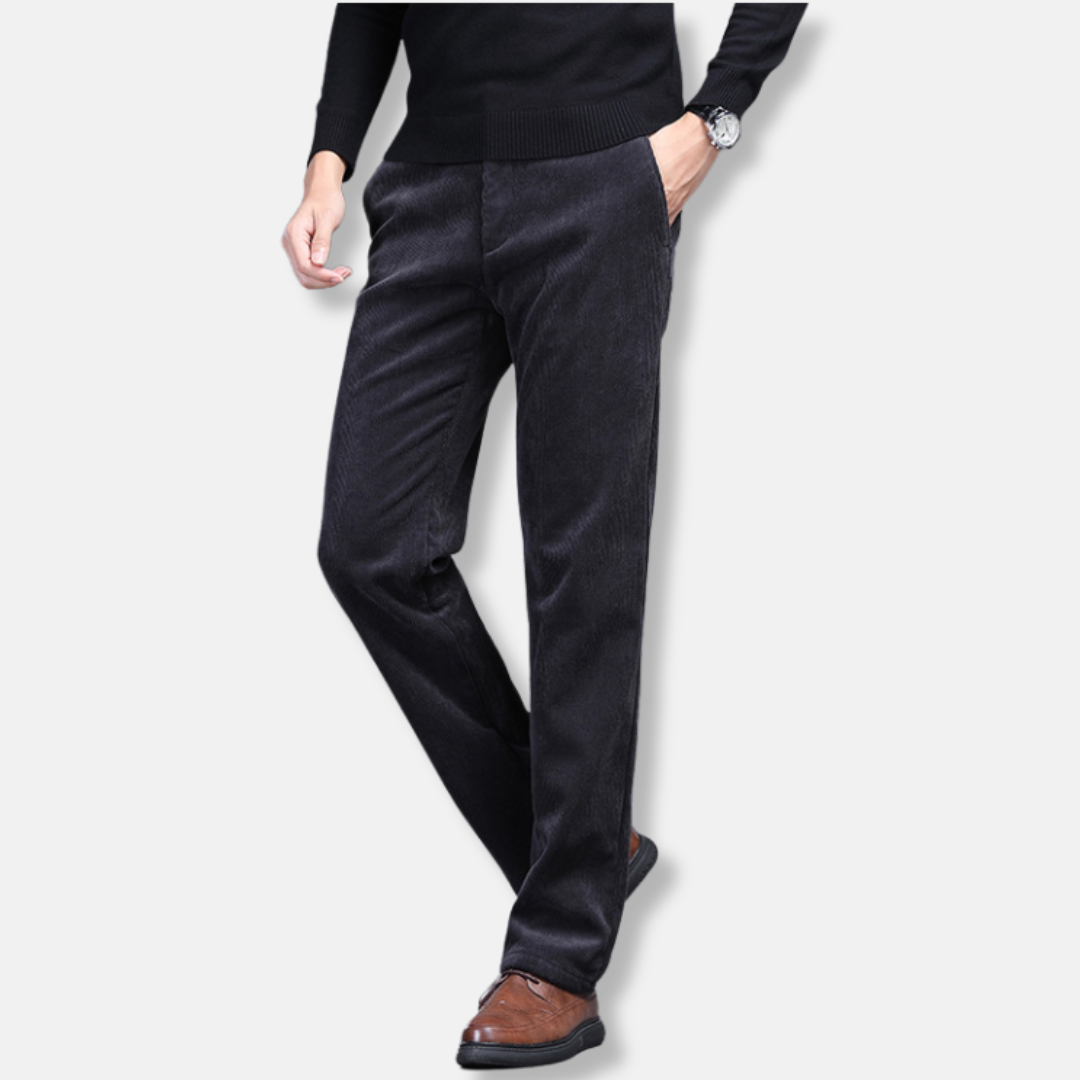 Men’s Pants - Corduroy - Regular Fit - Straight Leg - Flat Front