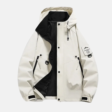 Men's Utility Jacket – Water Resistant – Adjustable Hood – Multi Pocket – Relaxed Fit