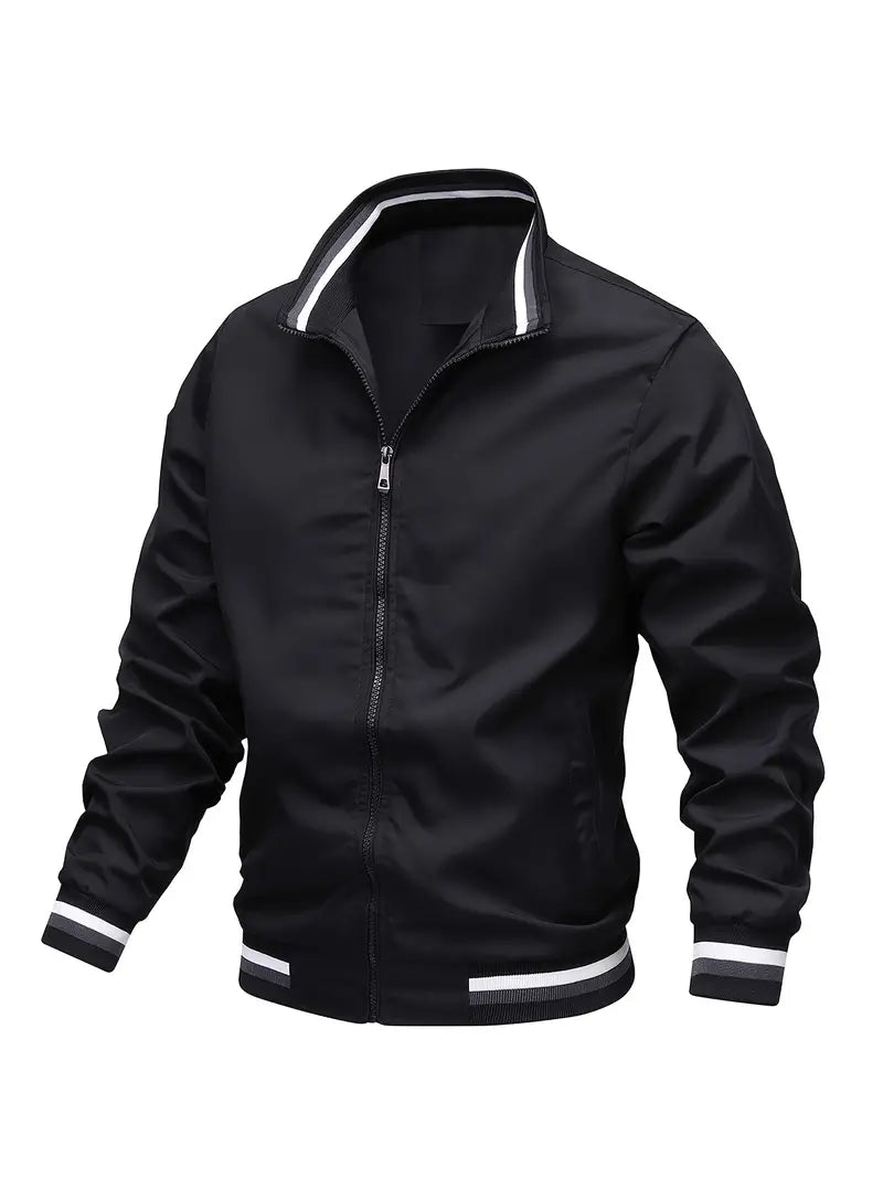 Men's sleek varsity bomber jacket