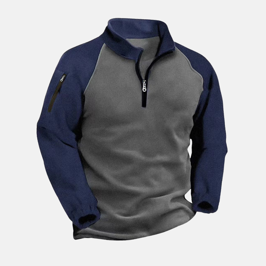 Harry Half-Zip Pullover | Color Block Mock Neck Pullover