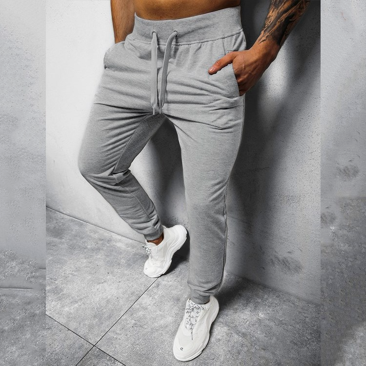 Men's sports pants with drawstring closure