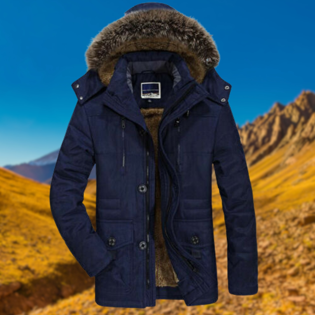 Men's winter parka for extreme warmth