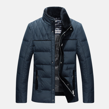 James Quilted Jacket | Stand Collar Hip-Length Jacket