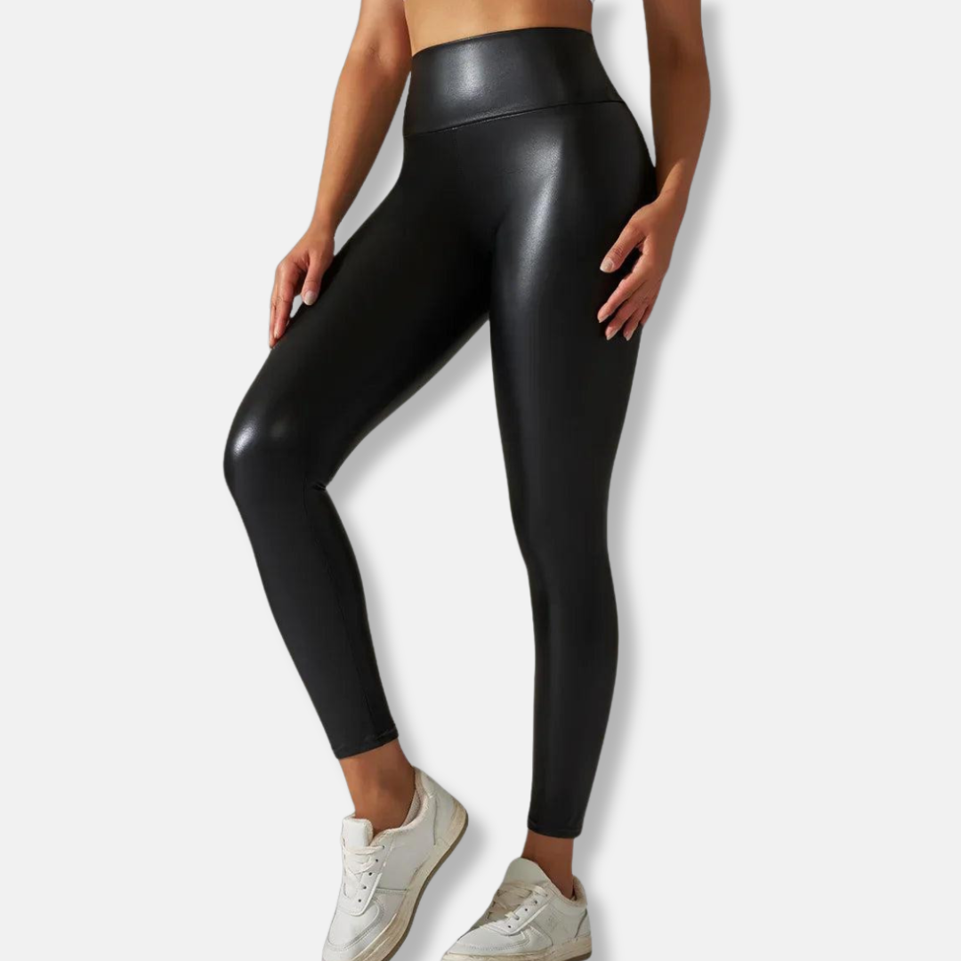 Isabella Leather Skinny Fit Leggings | High-Waisted Ankle Leggings