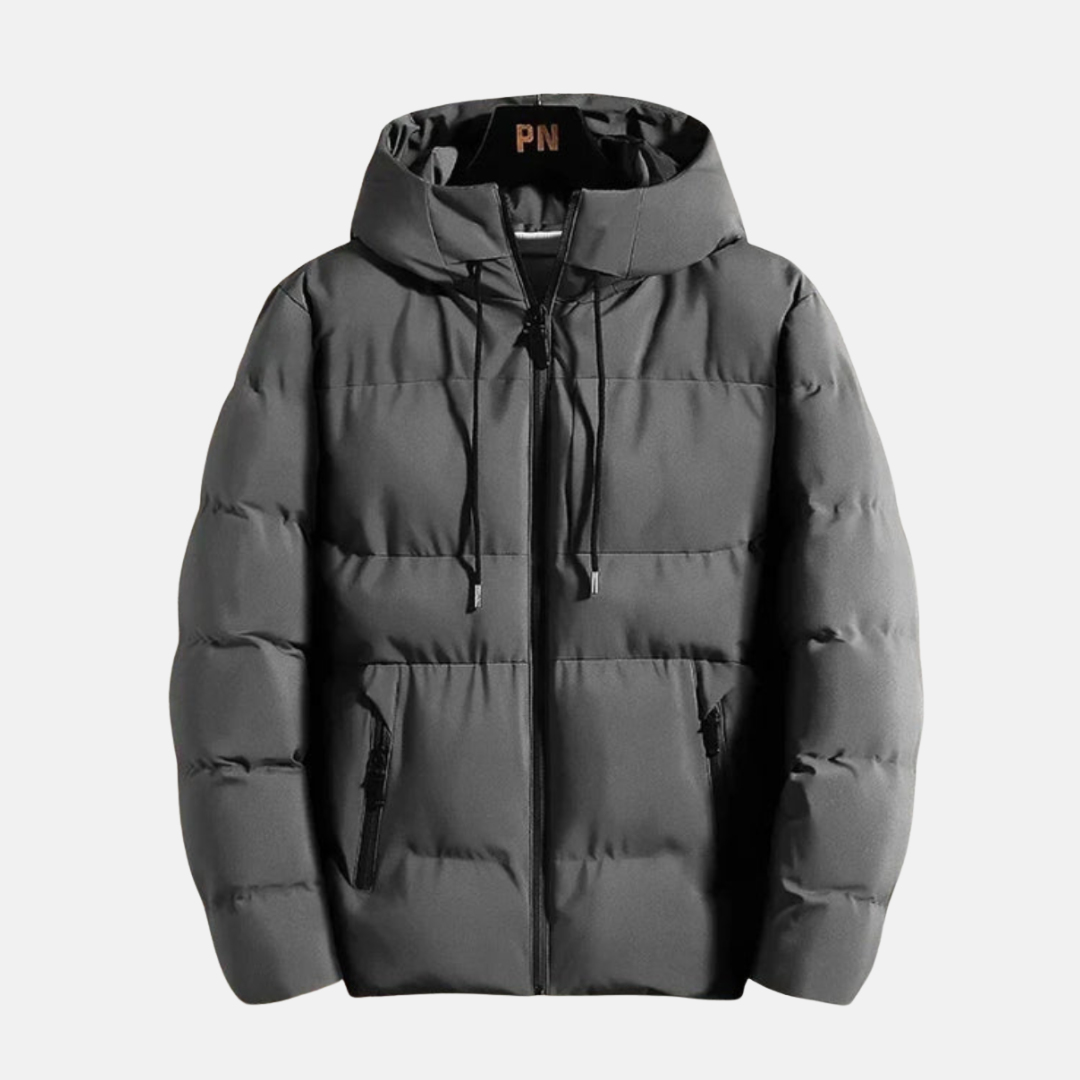 Arthur Relaxed Fit Puffer Jacket | Hooded Quilted Hip-Length Jacket