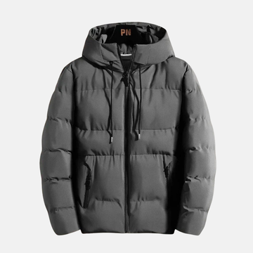 Arthur Relaxed Fit Puffer Jacket | Hooded Quilted Hip-Length Jacket