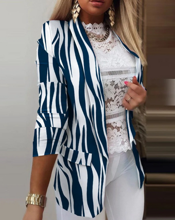 Women's zebra print blazer for a chic look