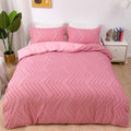 Plush Tufted Chevron Duvet Cover