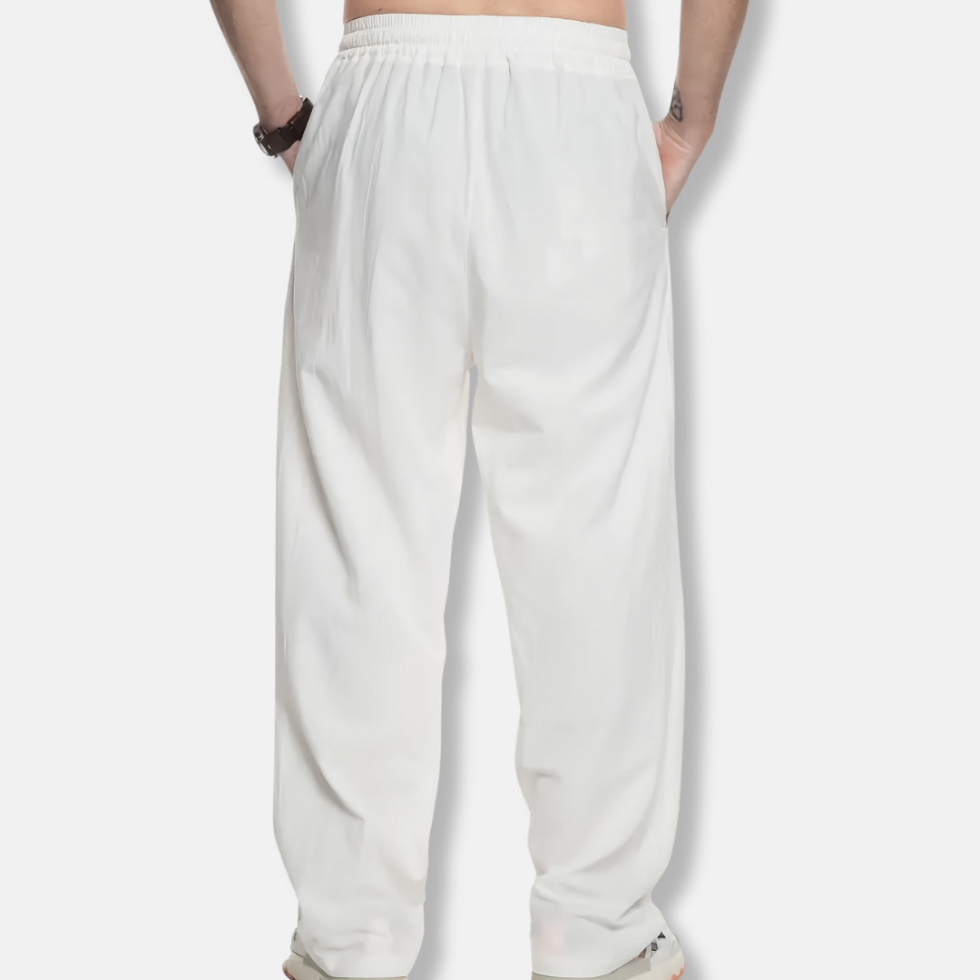 Rocco Relaxed Fit Drawstring Pants | Solid Full-Length Drawstring Pants