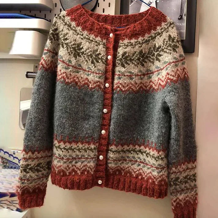 Women's nordic knit cardigan