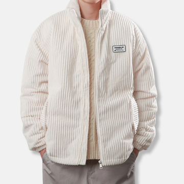 Joshua Relaxed Fit Jacket | Stand Collar Zipper Front Jacket