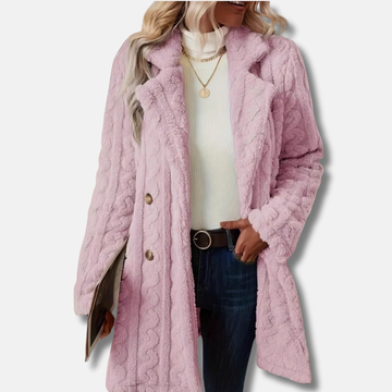 Sienna Relaxed Fit Coat | Notched Lapel Double-Breasted Coat