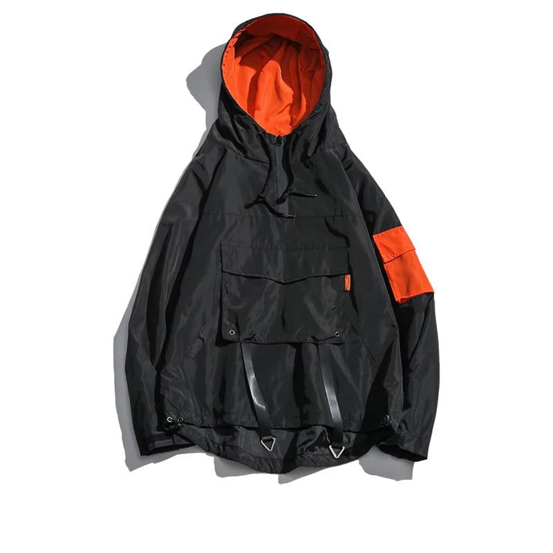 Juno - men's winter multi-pocket windbreaker hooded jacket