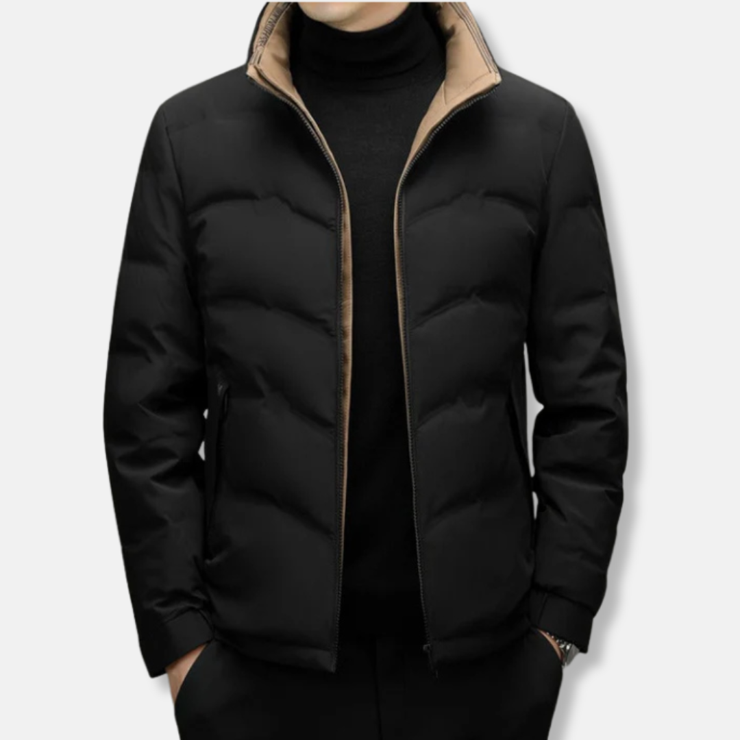 Theodore Puffer Jacket | Quilted Stand-Up Collar Jacket