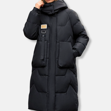 Sienna Hooded Puffer Coat | Quilted Relaxed Fit Coat