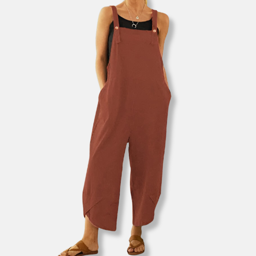 Women's casual wide-leg overalls