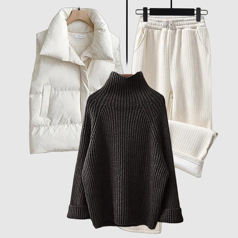 Winter women's outfit 3-piece set