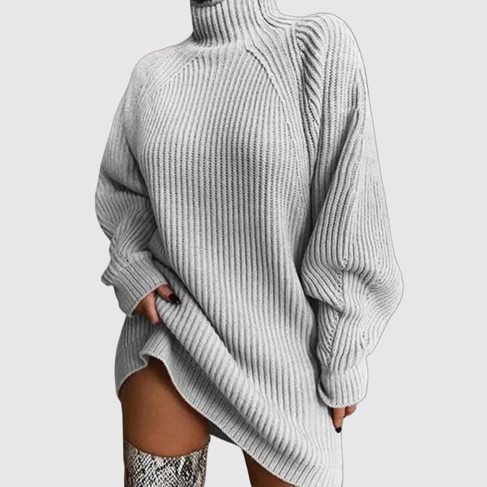 Women's turtleneck sweater dress for autumn/winter