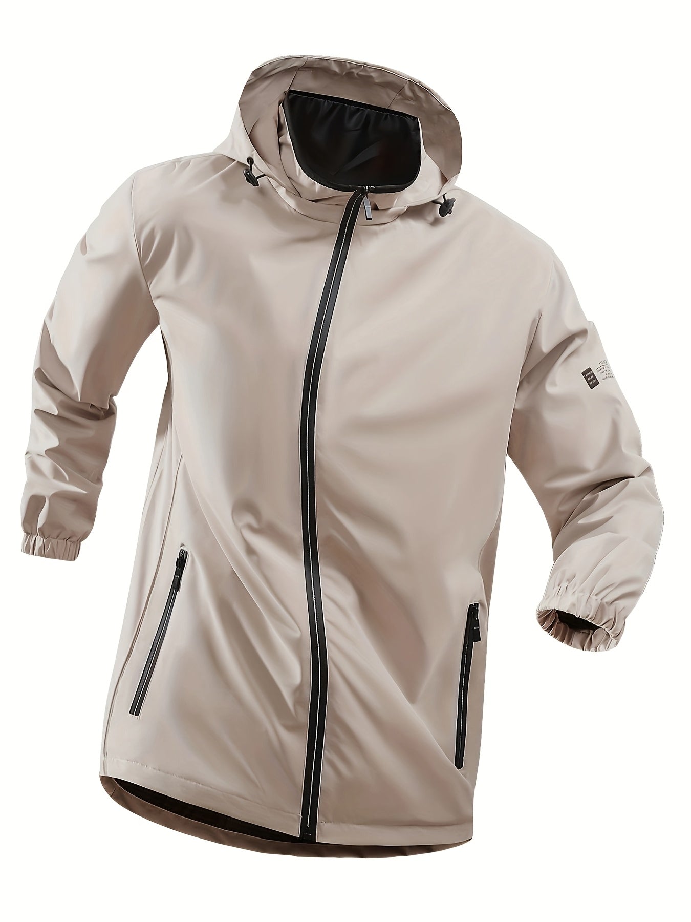 Stylish hooded jacket zippered pockets for men