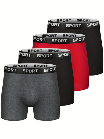 Men's comfortable boxer briefs with elastic waistband