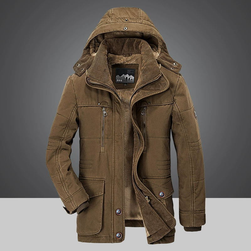 Winter King Down Jacket - Men's Warm Hooded Coat, Waterproof, Windproof, Stylish Outerwear