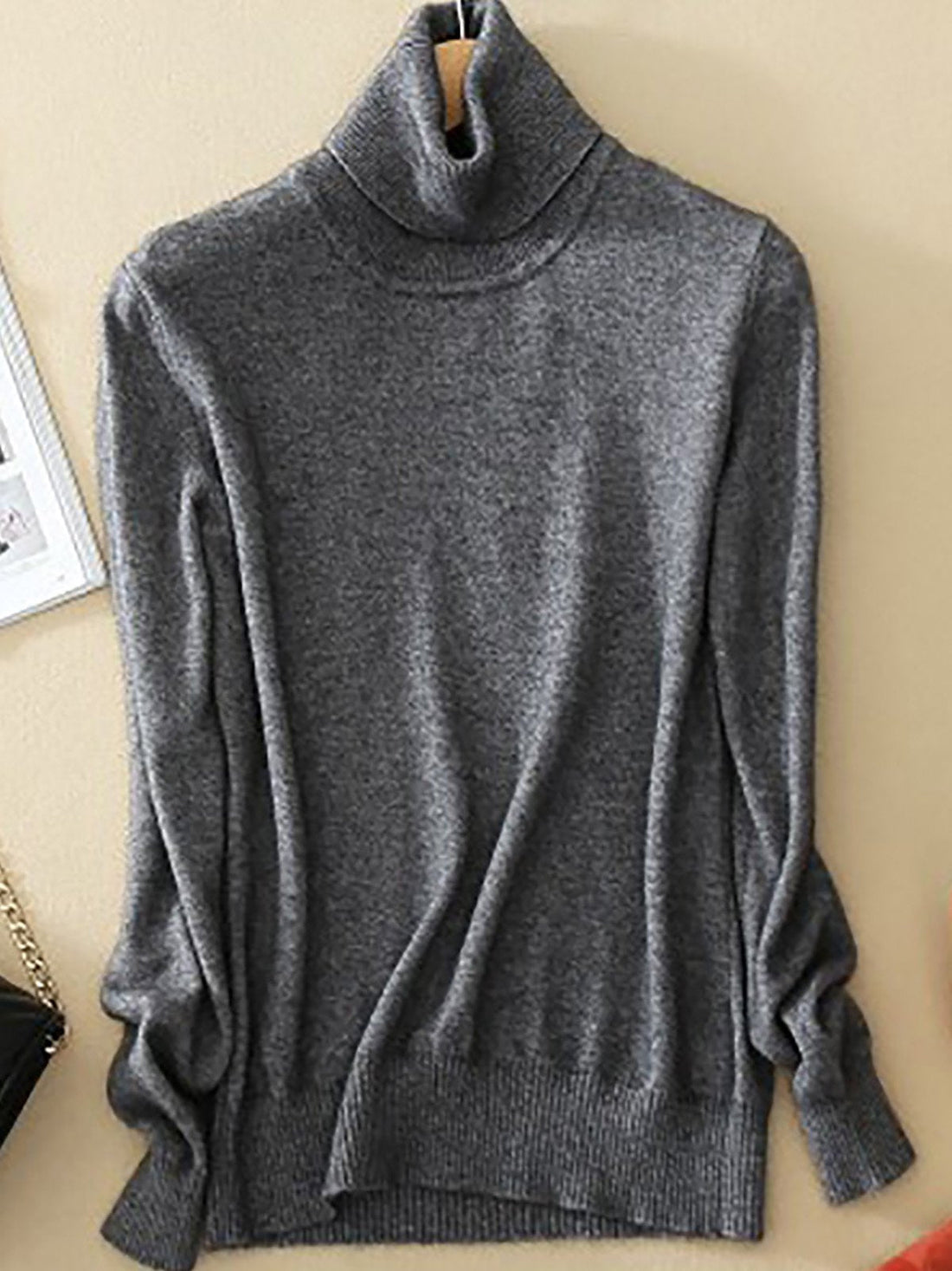 Women's classic turtleneck sweater