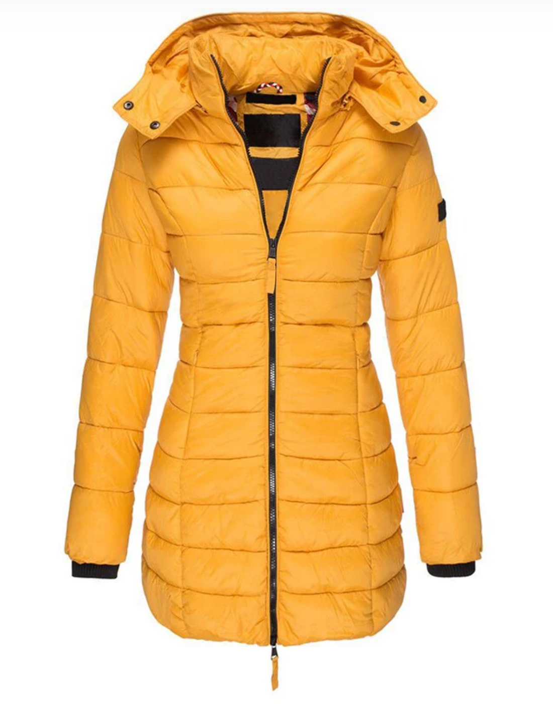 Women's quilted puffer jacket for winter warmth