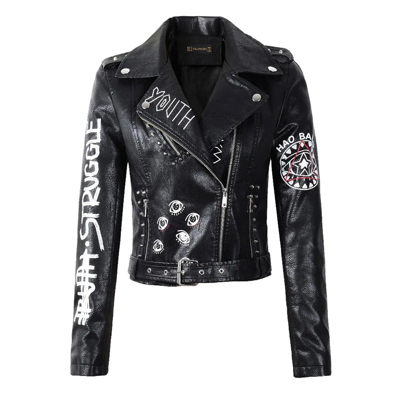 Tina - Biker Chic Leather Jacket