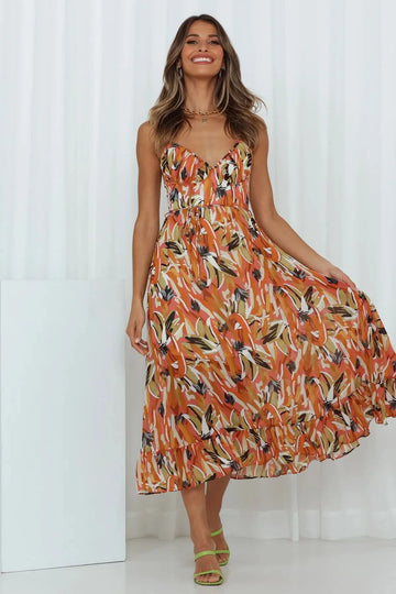 Abigail - Boho chic dress with V-neck