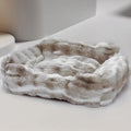 Faux Fur Low Entry Bolster Pet Bed