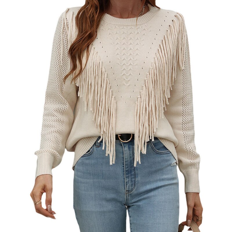 Amara - Autumn Sweater with Tassels for Women