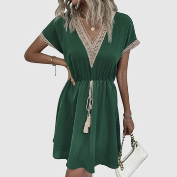 Jane - Flare Boho Dress with Short Sleeve