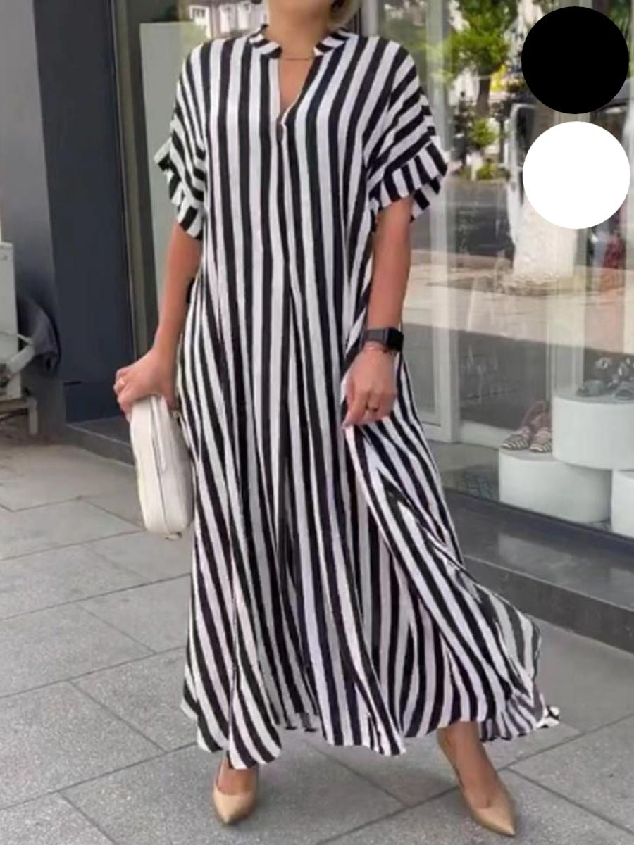 Women's striped maxi dress for casual chic