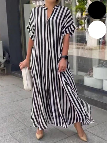 Women's striped maxi dress for casual chic