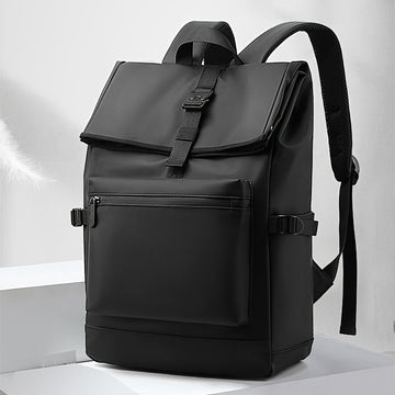 Cruz | PU Leather Backpack with Buckle Accents