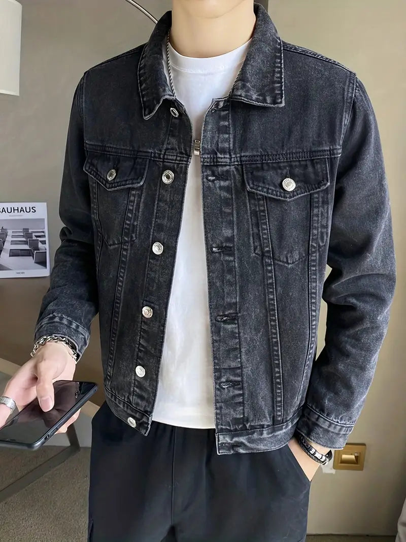 Men's rugged denim jacket