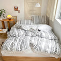 Cotton Striped Tassel Duvet Cover