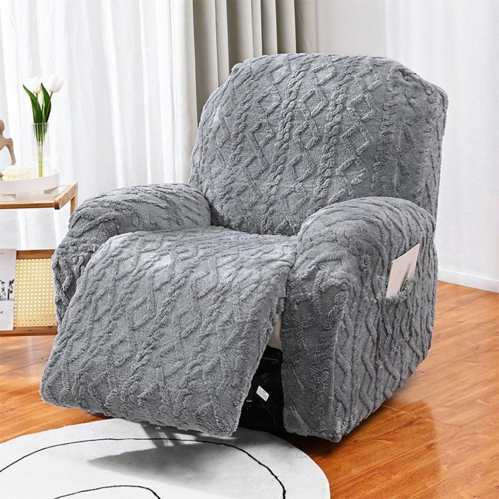Plush Jacquard Stretch Fit Recliner Slipcover