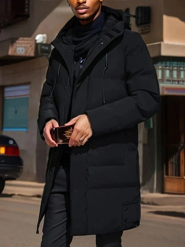 Ned - mid length hooded warm jacket