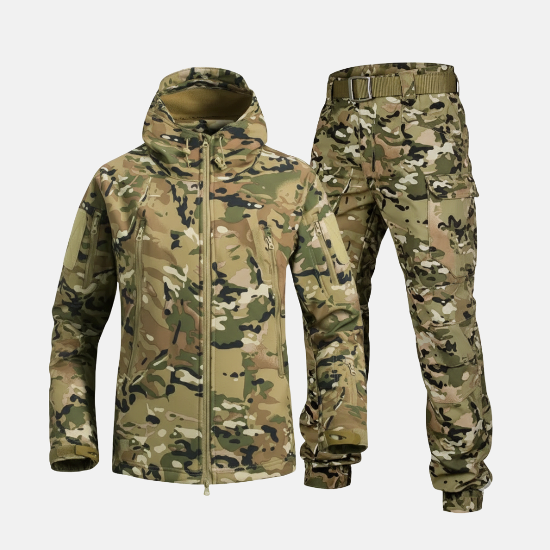 Samuel Nylon Windbreaker Jacket And Cargo Pants Two-Piece Set | Hooded Outdoor Gear