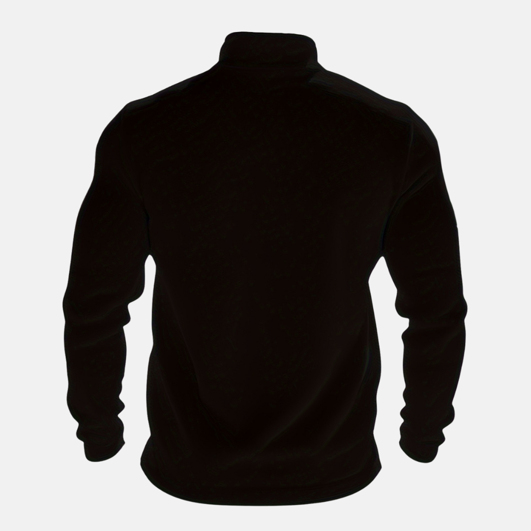 Oscar Regular Fit Quarter-Zip Pullover | Stand Collar Solid Hip-Length Pullover