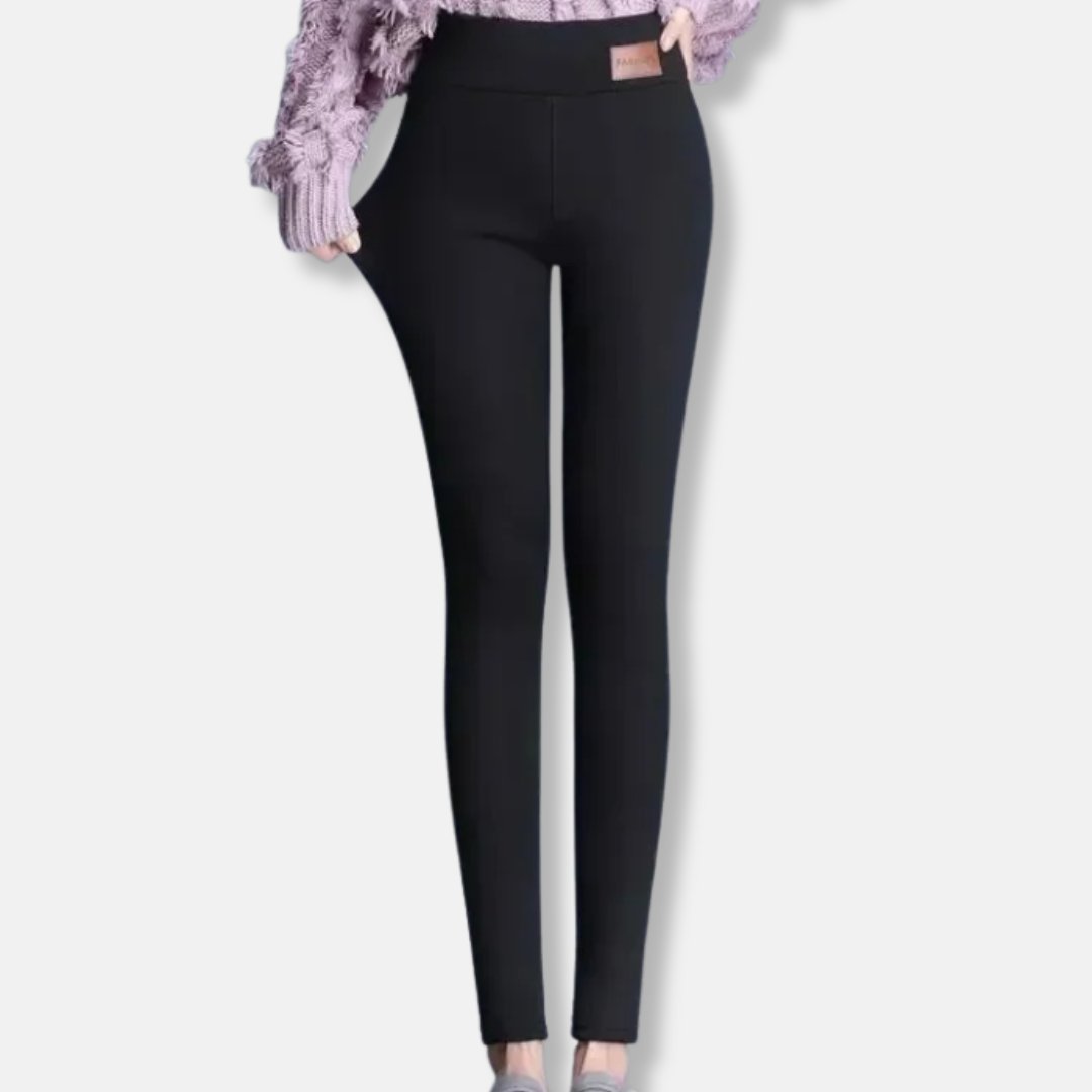 Women’s Leggings – High Waist – Slim Fit – Fleece Lined – Stretch Fabric – Full Length