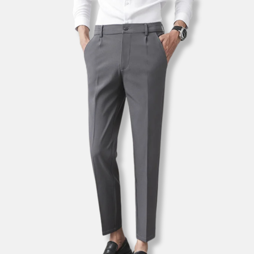 Harry Slim Fit Trousers | Slant Pockets Belt Loops Trousers