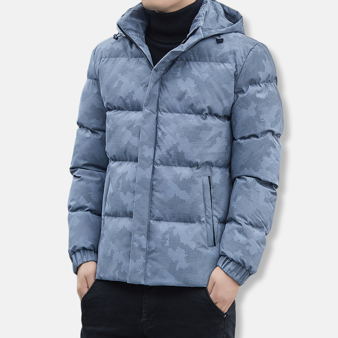 Charlie Nylon Puffer Jacket | Hooded Relaxed Fit Jacket