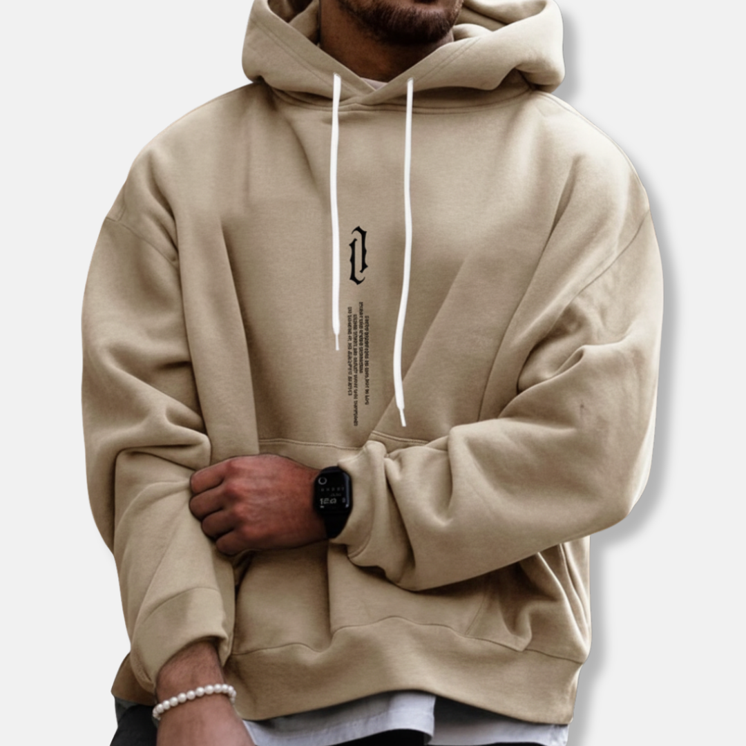 Men’s Hoodie – Oversized Fit – Cotton Blend – Kangaroo Pocket – Ribbed Cuffs – Drawstring Hood