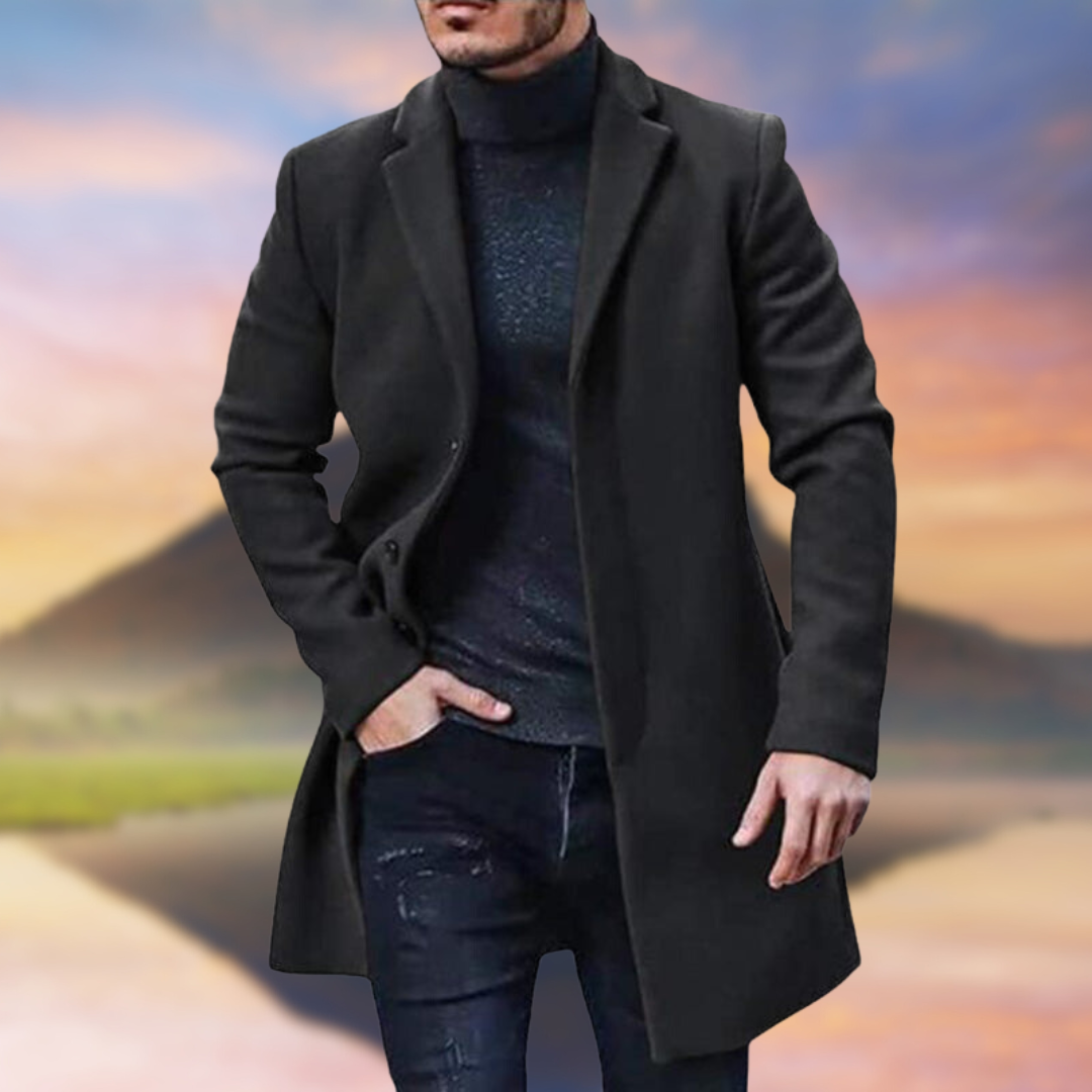 Men's classic overcoat for smart winter wear