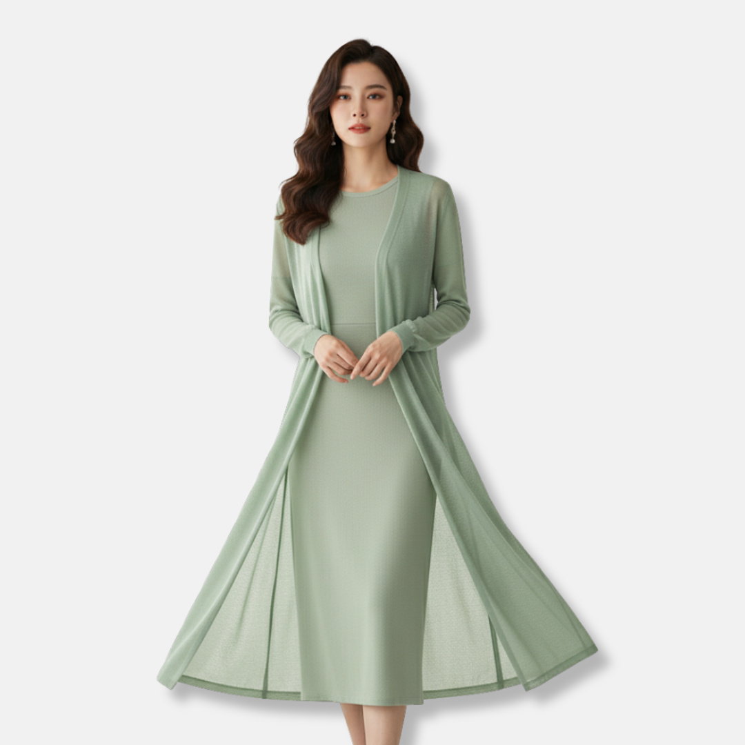 Rosie Lightweight Maxi Cardigan | Open Front Relaxed Fit Cardigan