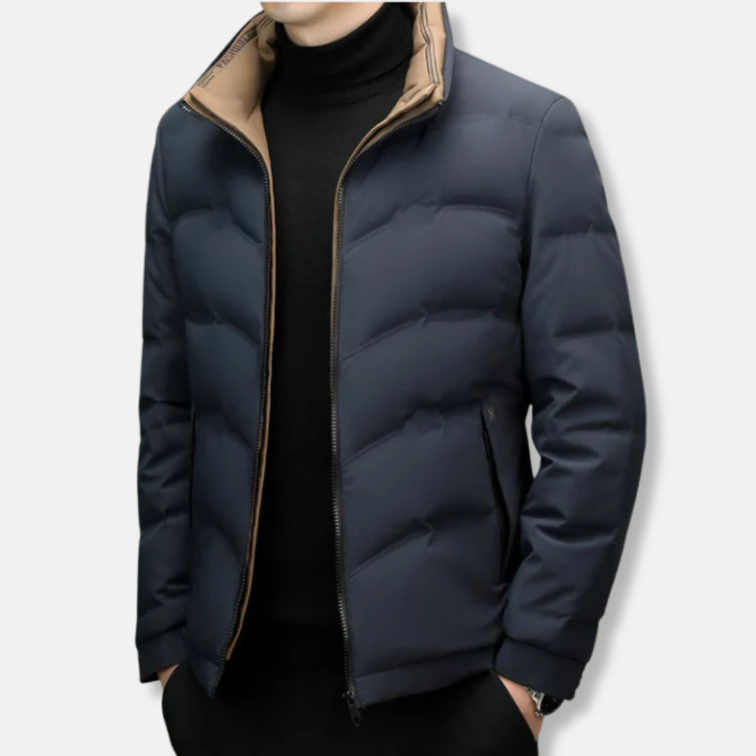 Theodore Puffer Jacket | Quilted Stand-Up Collar Jacket